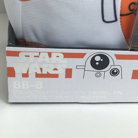 Disney Star Wars BB-8 Stylized 7" Droid Plush With Enamel Pin Collectible New - Picture 3 of 12